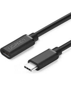 UGREEN USB Type C 3.1 Male to Female Cable Nickel Plating 0.5m (Black)