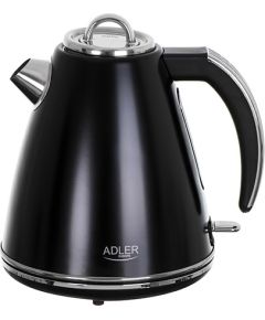 Adler Tējkanna AD 1343b Electric, 2200 W, 1.5 L, Stainless steel, 360° rotational base, Black