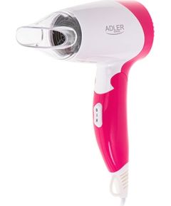 Adler Hair Dryer AD 2259 1200 W, Number of temperature settings 2, White/Pink