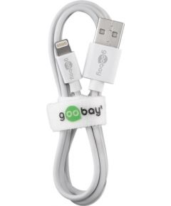 Goobay Lightning USB charging and sync cable 54600  White,  USB 2.0 male (type A), Apple Lightnin male (8-pin)