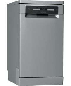 Hotpoint Dishwasher HSFO 3T223 WC X Free standing, Width 45 cm, Number of place settings 10, Number of programs 9, Energy efficiency class E, Display, AquaStop function, Inox
