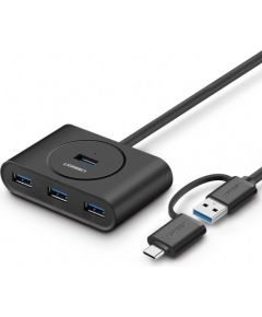 UGREEN HUB USB 3.0 + USB-C 3.1 4-ports OTG (black)