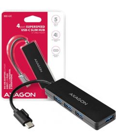 AXAGON HUE-G1C 4x USB3.1 Gen1 SLIM hub w. 14cm Type-C cable