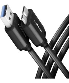 Axagon Data and charging USB 3.2 Gen1 cable length 1 m. 3A. Black.