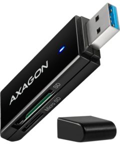 Axagon Slim super-speed USB 3.2 Gen 1 card reader with a direct USB-A connector.