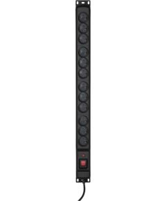 Activejet COMBO 12 socket power strip 1,5m black