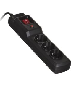 Activejet COMBO 3GN 3M black power strip with cord