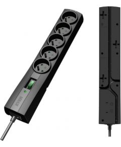 Ever T/LZ09-CLA050/0000 Surge protector Power strip Black 5 sockets