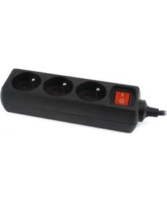 Energenie Gembird EG-PSU3F-01 UPS power strip, 3 FR sockets, C14 plug, 10A, 0.6m cable, black color