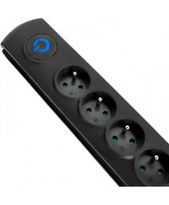 Qoltec 50112 surge protector 6 AC outlet(s) 230 V 3 m Black