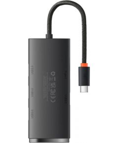 Baseus Lite Series Hub 4in1 USB-C to 4x USB 3.0 + USB-C, 25cm (Black)