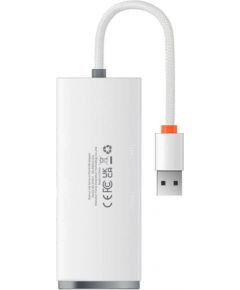 Baseus Lite Series Hub 4in1 USB to 4x USB 3.0, 25cm (White)