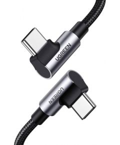Angle cable USB-C to USB-C UGREEN US335, 5A, 100W, 1m (black)