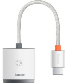 Baseus Lite Series HDMI to VGA adapter with audio (white)