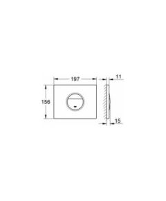 Grohe taustiņš Nova Cosmo duo, 156x197 mm, horizontāls/vertikāls, hroms