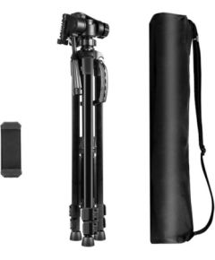 Puluz Tripod / Tripod with 3D 360° head + phone holder PU3096B