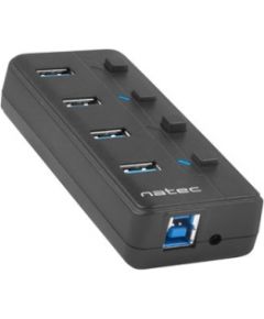 NATEC HUB USB 3.0 MANTIS 2 4-PORTS WITH SWITCH+POWER SUPPLY