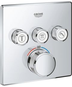 Grohe iebūvējamā dušas termostata SmartControl virsapmetuma daļa, ar 3 izejām, hroms