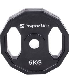 Gumijas pārklājumu svars 30mm inSPORTline Ruberton 5kg Svaru ripas un stieņi