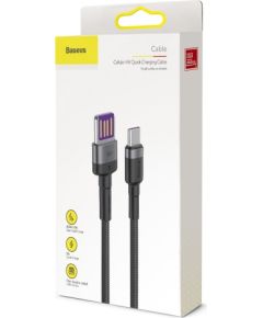 Baseus Cafule USB-C Cable Huawei SuperCharge, QC 3.0, 5A 1m (Black+Gray)