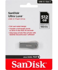 SanDisk Cruzer Ultra Luxe  512GB USB 3.1 150MB/s  SDCZ74-512G-G46