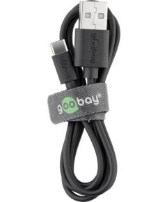 Goobay USB-C charging and sync cable (USB-A > USB-C) 38675 0.1 m, Black