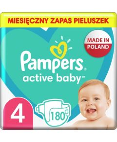 Pampers Autiņi Active Baby 4, 9-14 kg, 180 gab.