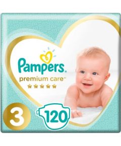 Pampers Autiņi Premium Care 3, 5-9 kg, 120 gab. Autiņbiksītes