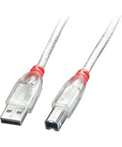 CABLE USB2 A-B 2M/TRANSPARENT 41753 LINDY