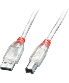 CABLE USB2 A-B 0.5M/TRANSPARENT 41751 LINDY