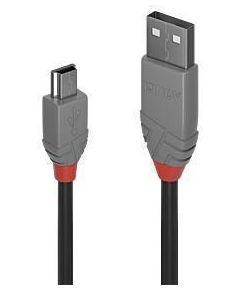 CABLE USB2 A TO MINI-B 0.2M/ANTHRA 36720 LINDY