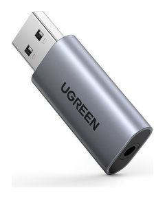 UGREEN CM383 USB to mini jack 3.5mm audio adapter (grey)