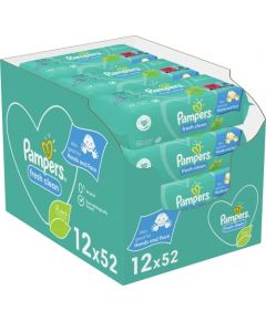 Pampers Mitrās salvetes FreshClean 12x52 gab.