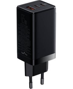 Baseus GAN3 Pro Fast Charger, 2xUSB-C + USB, 65W (black)