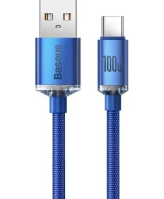 Baseus crystal shine series fast charging data cable USB Type A to USB Type C100W 1,2m blue (CAJY000403)