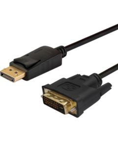 Savio CL-106 video cable adapter 1.8 m DisplayPort DVI Black