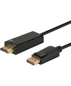 Savio CL-56 video cable adapter 1.5 m DisplayPort HDMI Type A (Standard) Black