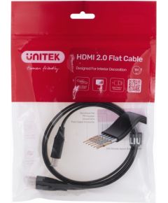 UNITEK HDMI CABLE 2.0 4K60HZ, FLAT, 1M,C11063BK-1M
