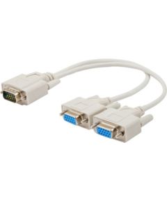 Savio CL-66 VGA cable VGA (D-Sub) 2 x VGA (D-Sub) White