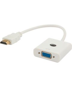 Savio CL-27 video cable adapter VGA (D-Sub) HDMI Type A (Standard) White