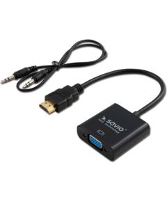 SAVIO HDMI (M) – VGA (F) Adapter with audio CL-23/B Black