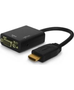 Savio CL-23 video cable adapter VGA (D-Sub) HDMI Type A (Standard) Black
