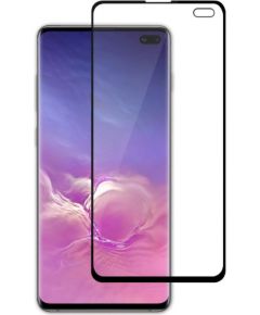 Fusion Full Glue 5D Tempered Glass Aizsargstikls Pilnam Ekrānam Samsung G975 Galaxy S10 Plus Melns