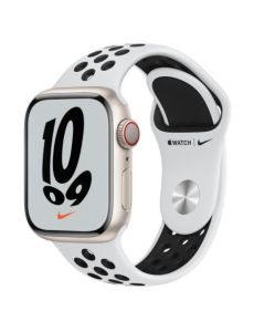 Apple Watch Series Nike 7 GPS 45mm + Cellular Alu Starlight Sport Platin/Black