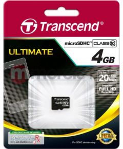Transcend 133x MicroSDHC 4 GB Class 10  (TS4GUSDC10)