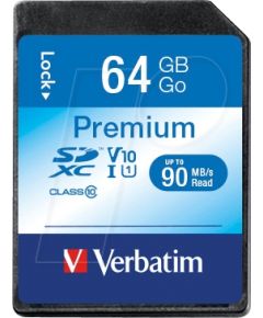 SDHC 90mbs V10 64GB Verbatim  (44024)