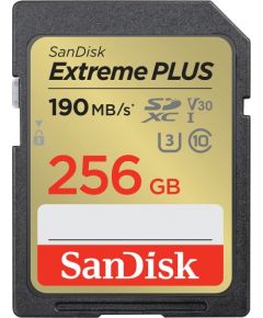 Sandisk memory card SDXC 256GB Extreme Plus V30
