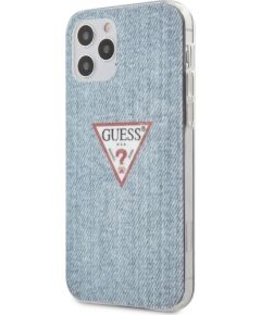 Guess GUHCP12MPCUJULLB Denim Triangle Чехол для Apple iPhone 12 / 12 Pro Синий