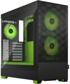 Fractal Design Pop Air RGB Green Core TG Clear Tint, ATX, mATX, Mini ITX, Power supply included No