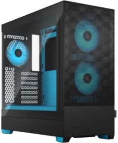 Fractal Design Pop Air RGB  Cyan Core TG Clear Tint, ATX, mATX, Mini ITX, Power supply included No